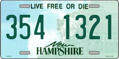 NH license plate 3541321