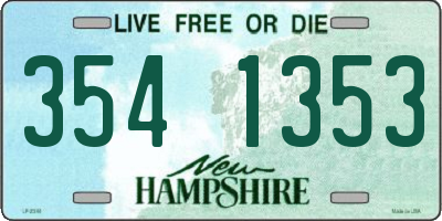 NH license plate 3541353