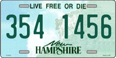NH license plate 3541456