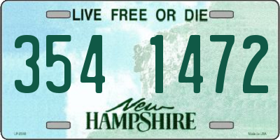 NH license plate 3541472