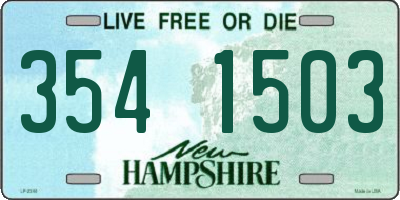 NH license plate 3541503