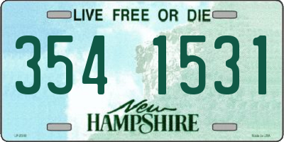 NH license plate 3541531