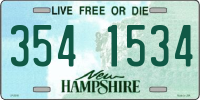 NH license plate 3541534