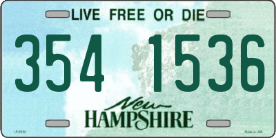 NH license plate 3541536