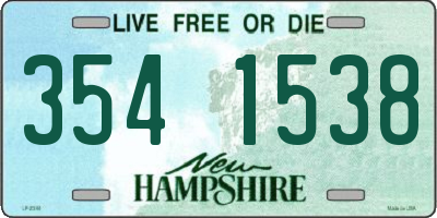 NH license plate 3541538