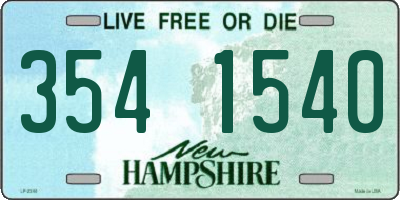 NH license plate 3541540