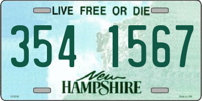 NH license plate 3541567