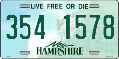 NH license plate 3541578