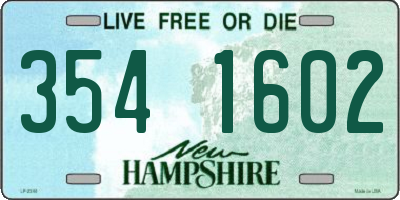 NH license plate 3541602