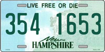 NH license plate 3541653