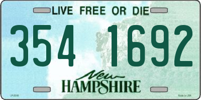 NH license plate 3541692