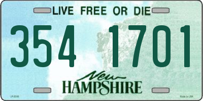 NH license plate 3541701