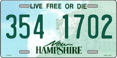 NH license plate 3541702