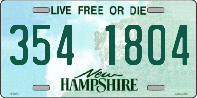 NH license plate 3541804