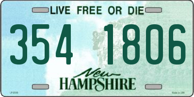 NH license plate 3541806