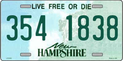 NH license plate 3541838