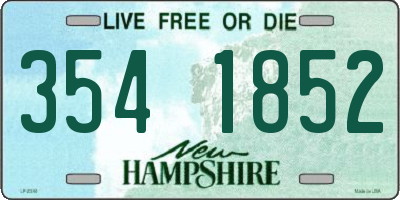 NH license plate 3541852