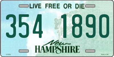 NH license plate 3541890