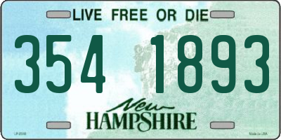 NH license plate 3541893