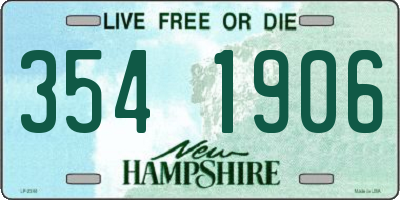 NH license plate 3541906