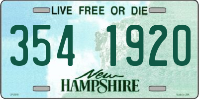 NH license plate 3541920