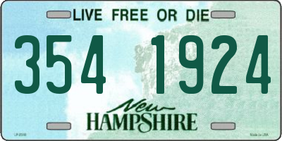NH license plate 3541924