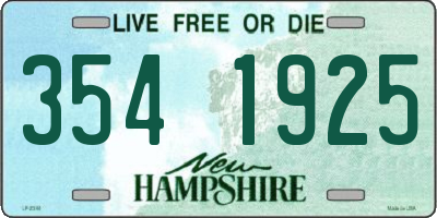 NH license plate 3541925