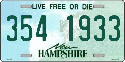 NH license plate 3541933