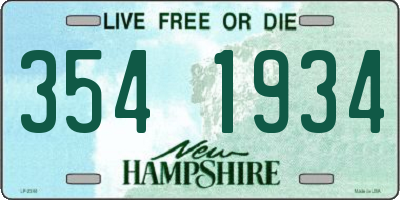 NH license plate 3541934