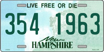 NH license plate 3541963