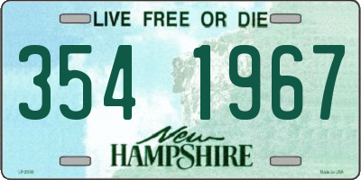 NH license plate 3541967
