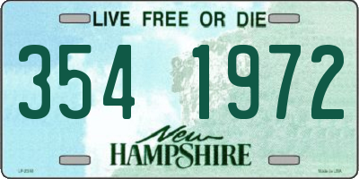 NH license plate 3541972
