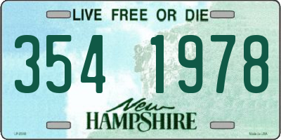 NH license plate 3541978