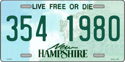 NH license plate 3541980