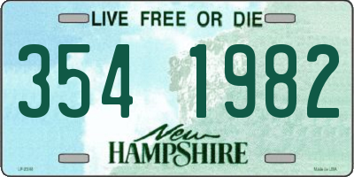 NH license plate 3541982