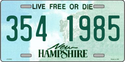 NH license plate 3541985