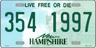 NH license plate 3541997