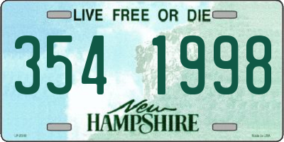 NH license plate 3541998