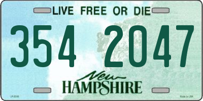 NH license plate 3542047