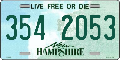 NH license plate 3542053