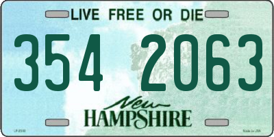 NH license plate 3542063