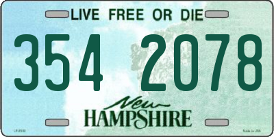 NH license plate 3542078