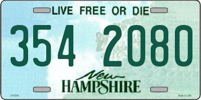 NH license plate 3542080