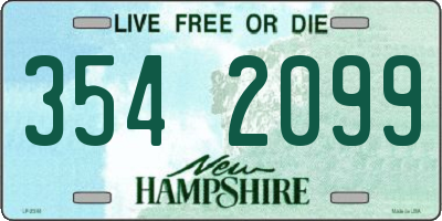 NH license plate 3542099