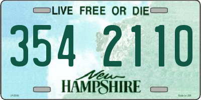 NH license plate 3542110