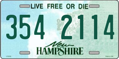 NH license plate 3542114