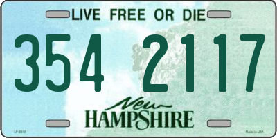 NH license plate 3542117