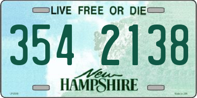 NH license plate 3542138