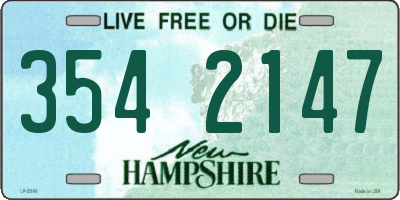 NH license plate 3542147