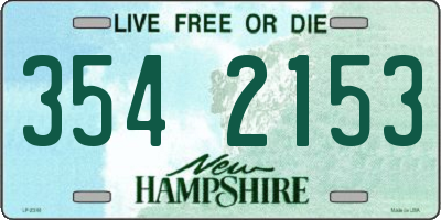 NH license plate 3542153